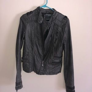 Gray BKE Leather Jacket